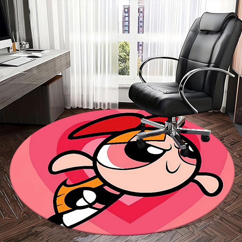 Powerpuff Girls,Blossom Chair mat Round Rug Office carpet,Non slip, Suitable for Living Rooms, Bedrooms Decor1205057a