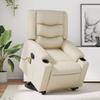 Vidaxl Reclining and Tilting Armchair with Massage, Electric, Cream