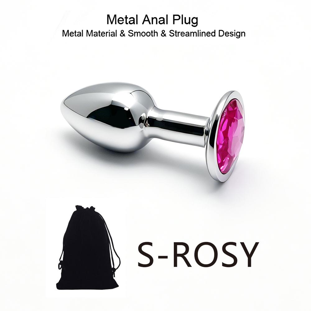 5 Size Black Butt Plug Metal Anal Plug Jewelry Base Beginner To Expert G-point Massage Dildos Adult Women Toys Adult Sex Toys