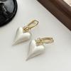 Elegant French Heart Dangle Earrings for Women - High-End, Versatile, Niche Design, New Arrival