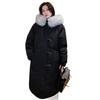 Winter Neue Lange Kapuzenjacke mit Abnehmbarem Pelzkragen Damen Baumwollgepolsterte Kleidung Koreanische Version Jacke
