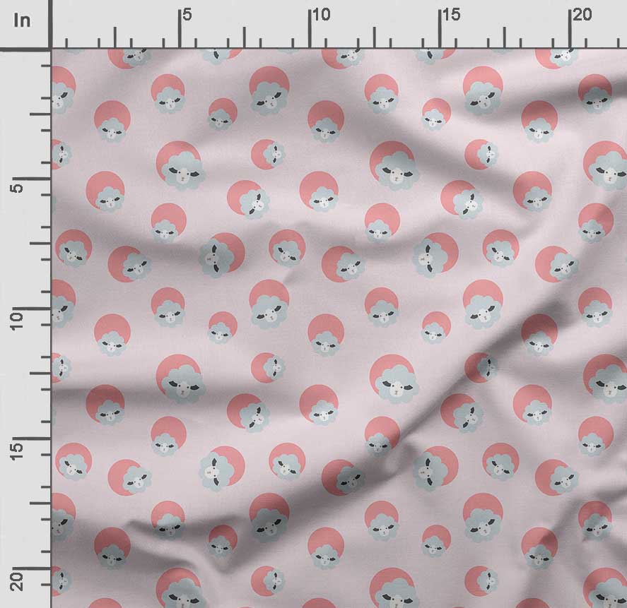 Soimoi Llama Alpaca Print,  Cotton Cambric, Quilting Fabric Sold by The Yard 42 Inch Wide, Medium Weight Cotton Fabric, Sewing  Supplies,