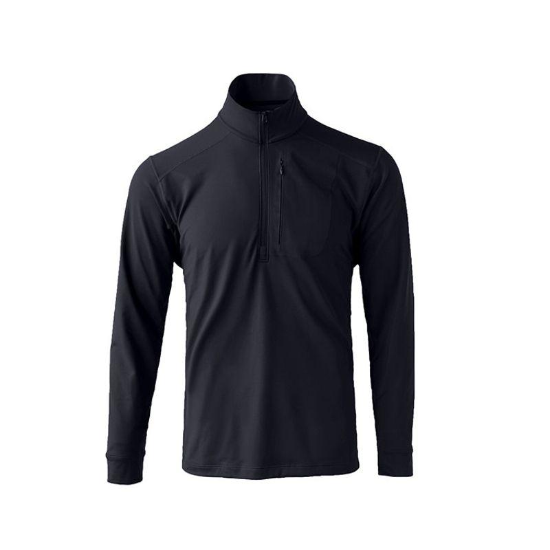 Niaojia Outdoor Quick-Drying Functional Sports Half Zipped Stand Collar Long Sleeves T-Shirt Men's 2024 New Arrival Export Export T-shirt