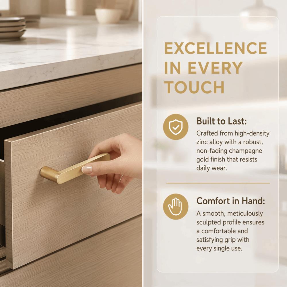 Modern Style Cabinet Handles Brushed Nickel Finish Furniture Handles For Dresser Cabinet
