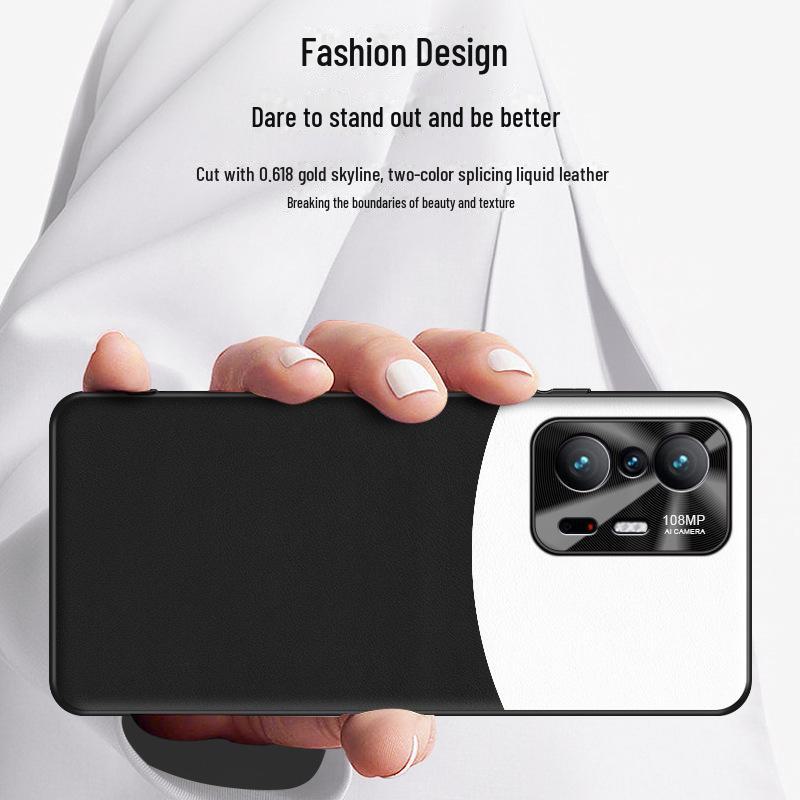 Capa de couro líquido Xiaomi 11T: Capa protetora antiqueda e antiincrustante, envio em uma única peça.