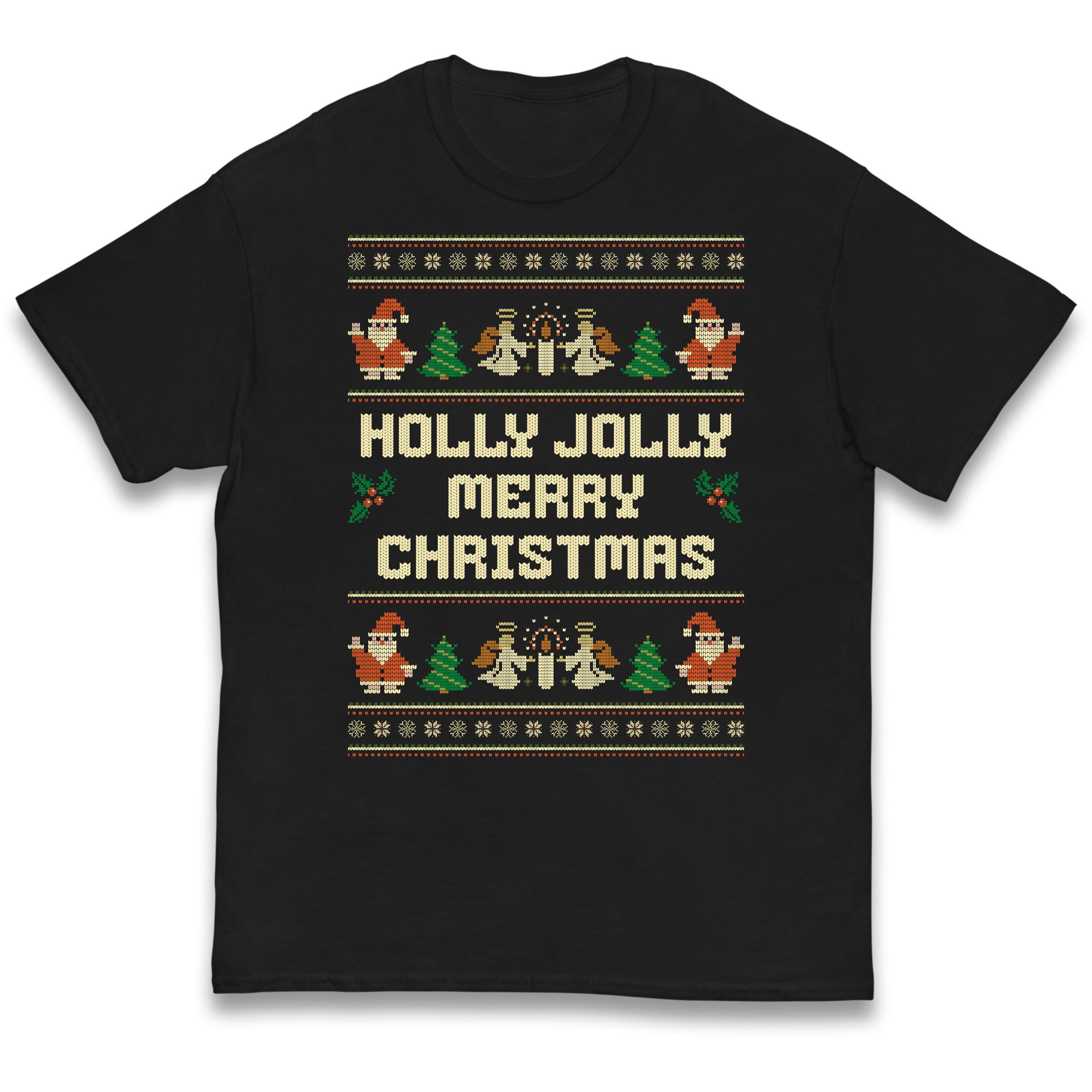 Holly Jolly Merry Christmas Kids T-Shirt 110