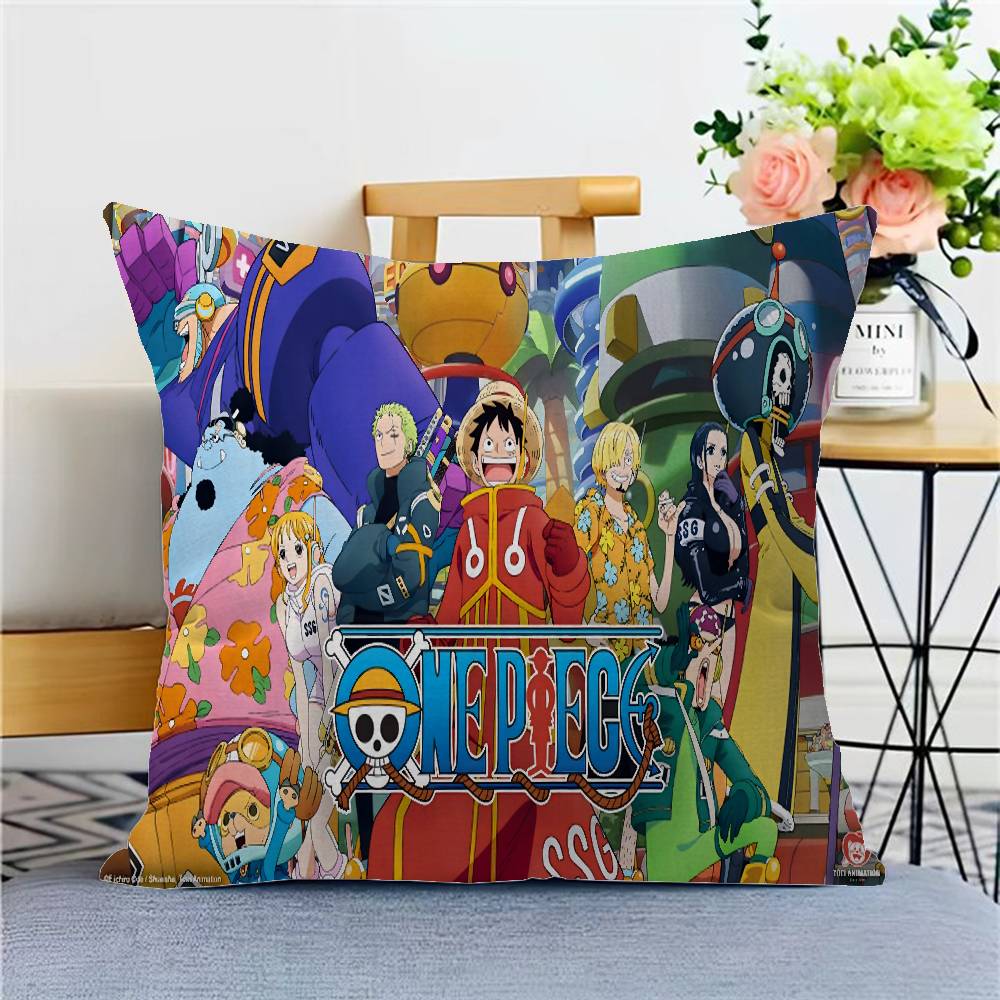 One Piece Monkey D Luffy Pillow Cover Anime Fans Exclusive Limited Edition Treasure Themed Decor for Bedroom Dorm Room