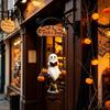 Unique Holiday Gift for Home Halloween Swing Ghost Doorbell, with Pumpkins Decor, Gothic Style Trick Entryway Welcome Sign or Treat Sign, Farmhouse