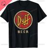 The Simpsons Duff Beer Circle Logo V2 TShirt Cotton Retro Street Fashion Mens Shirt Short Sleeve Design Printed Tshirt Tops
