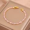 Popular bracelet, titanium steel does not fade, love zircon bracelet, high-end female light luxury niche bracelet, bracelet.