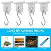 10Pcs S-Shaped Sturdy Metal Awning Hooks for RV Camping Outdoor Camper Hanging Accessories Party Light Hangers And Hat Racks