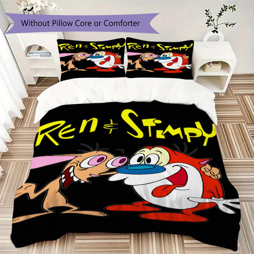 Comic-style print Pattern Bedding,Quilt Set Quilt Cover Pillowcase Home Birthday Gift (1*duvet cover+2*pillowcase,without core)ZSJT0917404
