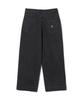 UCLA Unisex Single-Pleat Wide Denim Pants [Black] (Ubadp90)