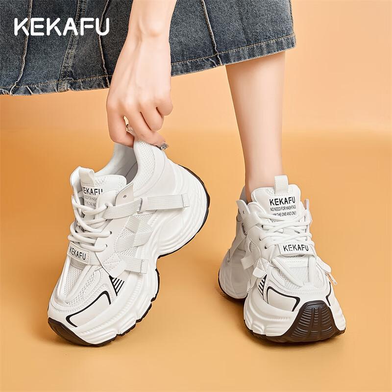 Kekafu Women s Platform Mesh Breathable Dad Shoes 38