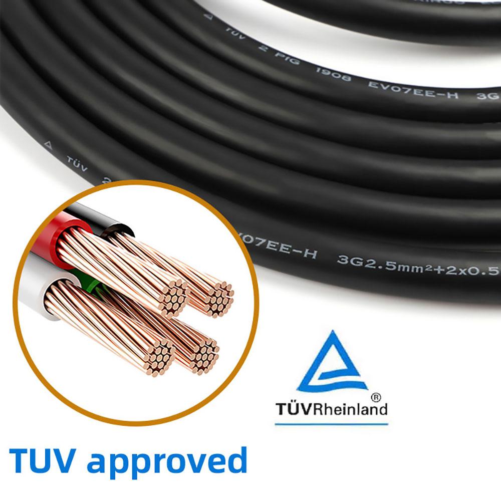 ANDAIIC Mode 3 EV Charger Cable Type 2 To Type 2 IEC62196 32A 3 Phase 5m Length
