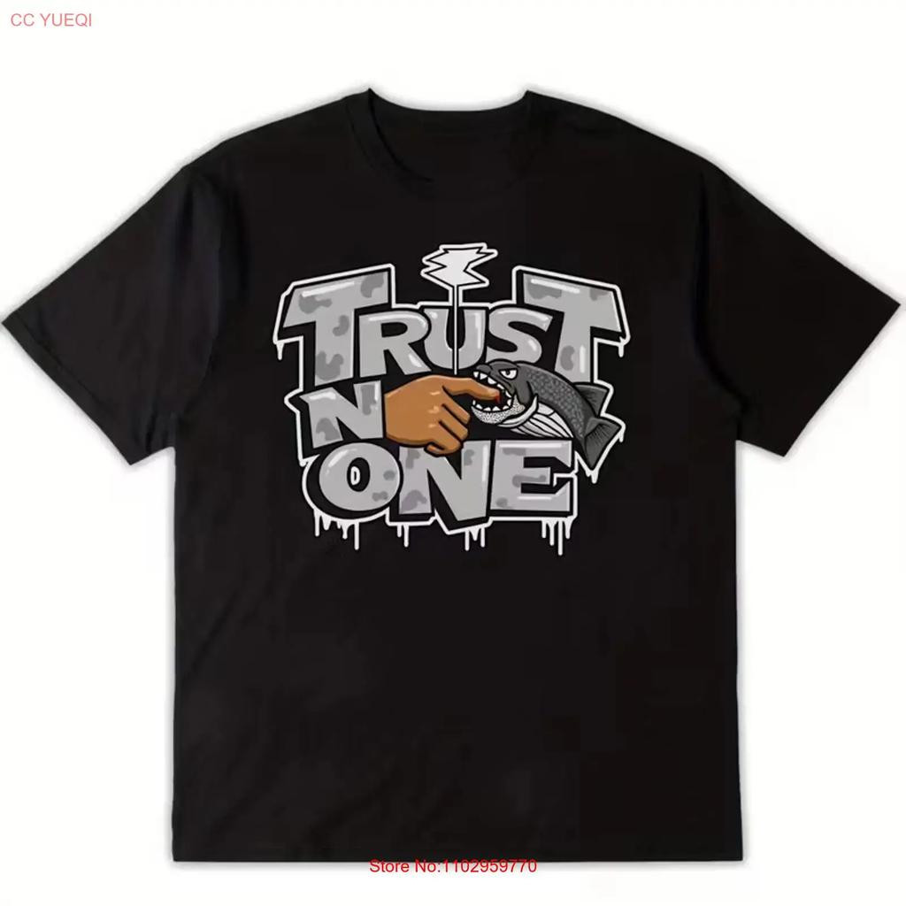 MenS Trust No One T Shirt Black Casual with Skull vintage Washed homme graphic Stylish Top For Everyday Wear Slightly