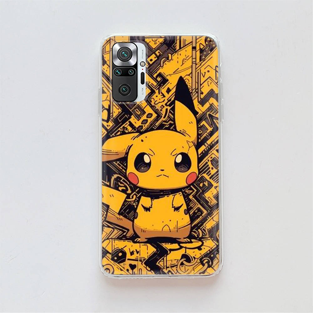 Transparent Case for Samsung A04 A14 A23 A34 A54 M23 M33 M52 M53 Realme Narzo 50 50I 50a Prime C35 C55 C30S 10 9 Pro K-86 Pikachu