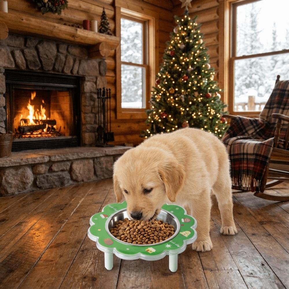 Edelstahl Haustier Futter Napf Blumenform Hund Wassernapf Nackenschutz Napf Für Innengebrauch