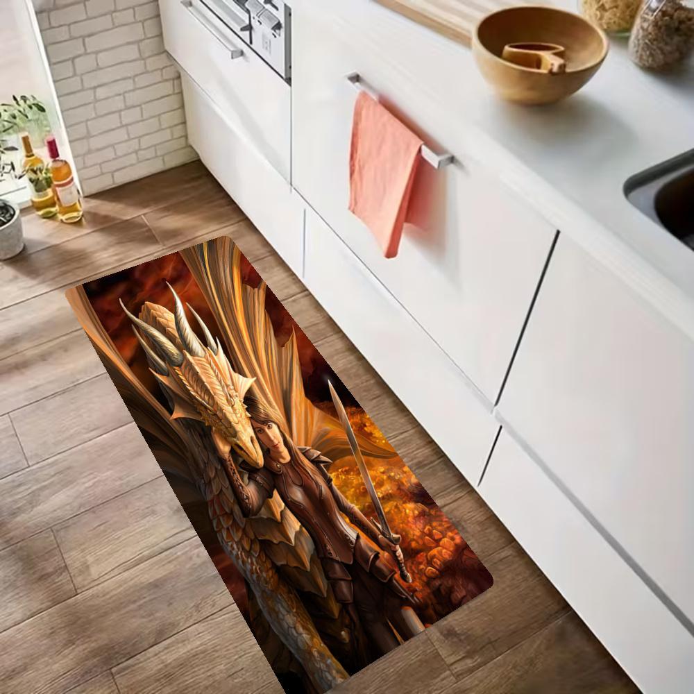 Gothic Style Nonslip Kitchen Mat Floor Carpet Rug For Indoors Outdoors Home Decor Room Supplies Spring Decor