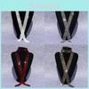 Gravata Criativa Masculina de Liga com Strass em Forma de Flecha para Roupa Formal