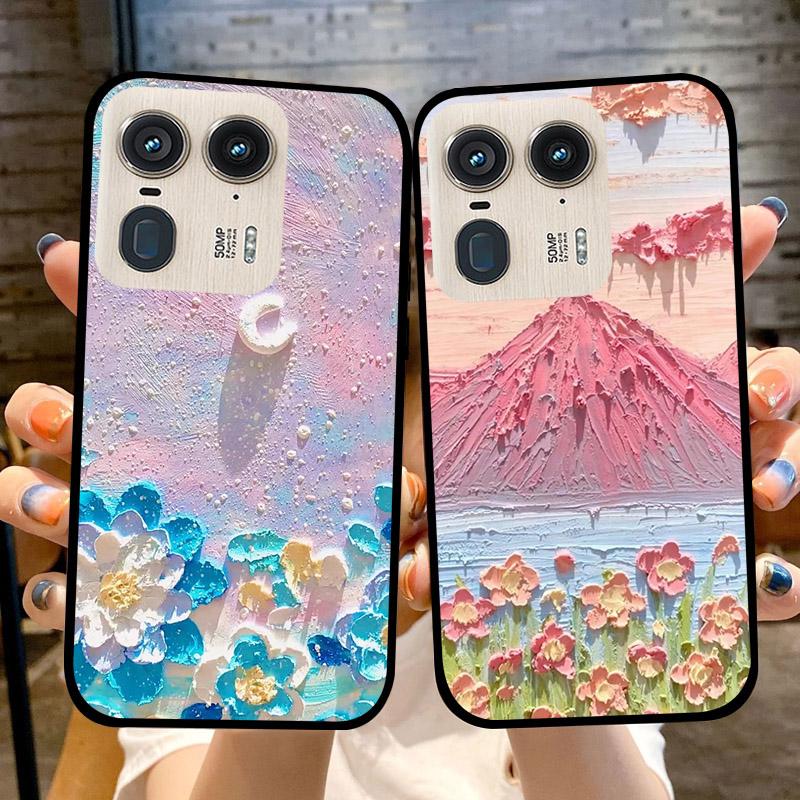 For Motorola Edge 50 Ultra Cover Flower TPU Silicon Back Soft Case Funda For Moto Edge 50 Fusion Edge50 Pro ultra Bumper Coque