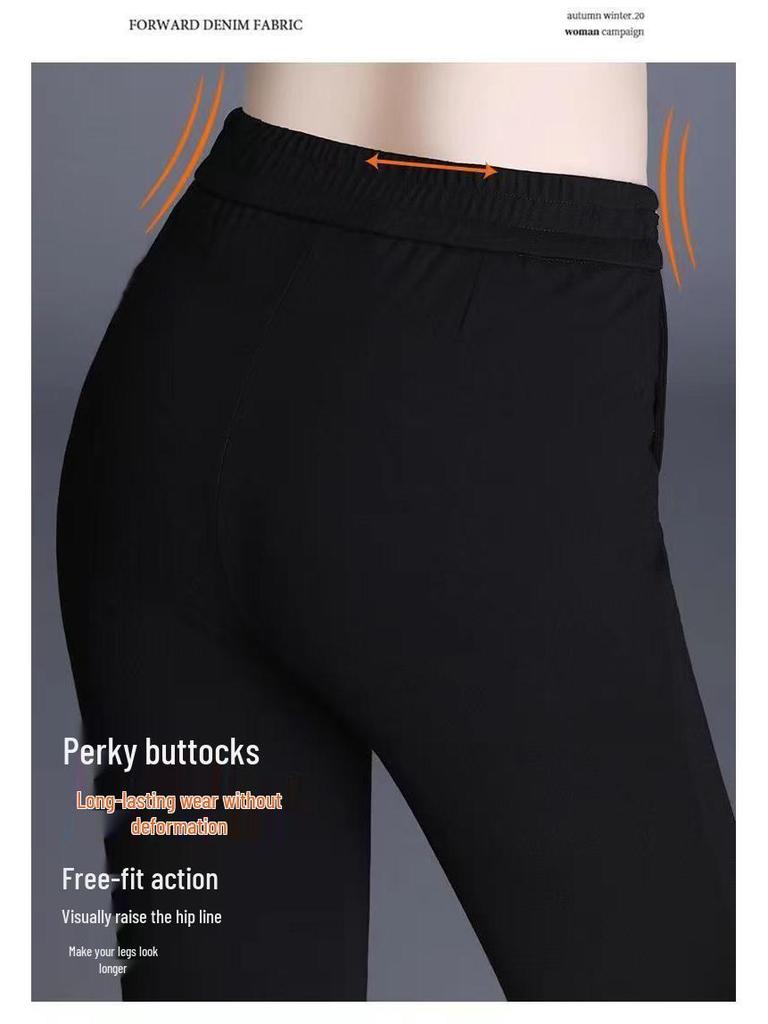 Petite Women's High-Waisted Fleece-Lined Flared Winter Pants