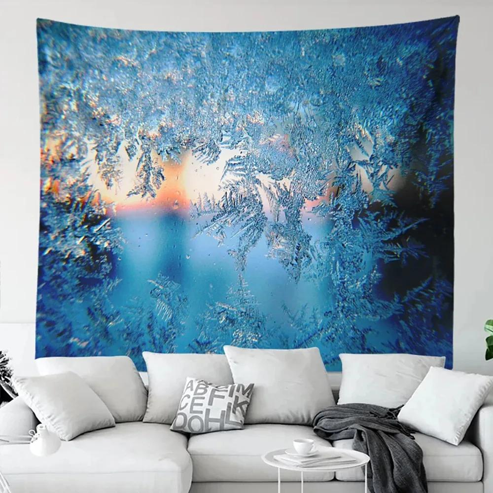 Temă de Crăciun Brad de Crăciun Tapiserie Gheață și Zăpadă Living Canapea Decor Acasă Cadou de Crăciun