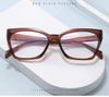 3pcs Sets Square Fashion Cat Eye Glasses Frame  Women Men New Oversized Brand Eyeglasses Anti Blue Light Flat Mirror Unisex