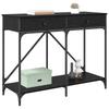 Console Table Black Oak Effect 100 X 39 X 78.5 Cm