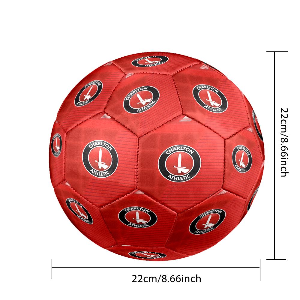 Football Charlton-Athletic Crest Size 5 Soccer Balls, Anti-Slip, Protective Football, Outdoor Sport, a Unique Gift Suitable for Him/her, Birthdays