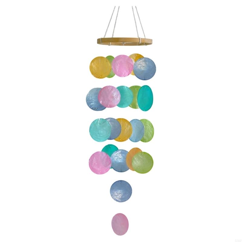 DIY Capiz Shell Hanging Wind Chimes Set for Window Balconies Bedroom Home Decors 55KF