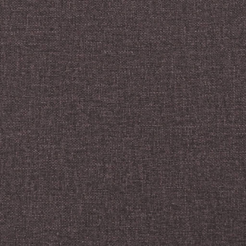 Box Spring Bed with Mattress Dark Brown 90 x 200 cm Fabric