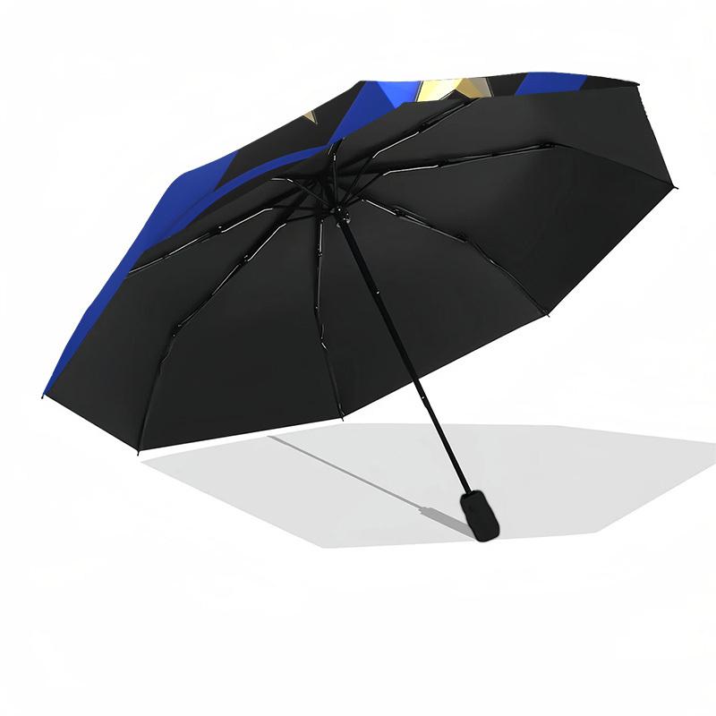 Inter Milan, Badge Automatic Opening and Closing, 8 Rib Structure Portable Umbrella, Suitable for Men and Women In All Seasons Perfect Gift