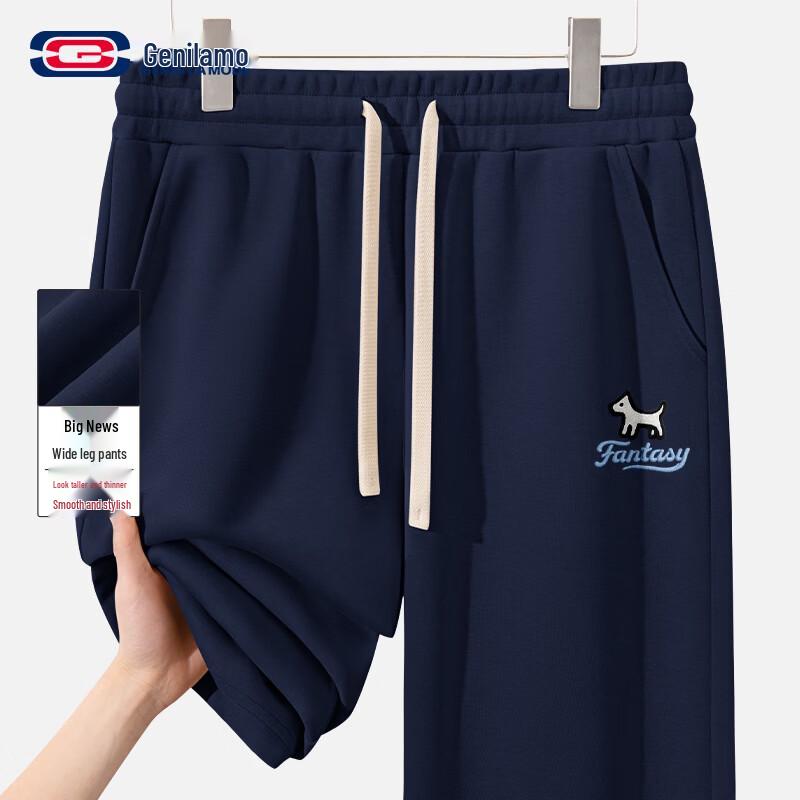 

Men s Loose Fit Straight Leg Sweatpants with Simple Dog Print L