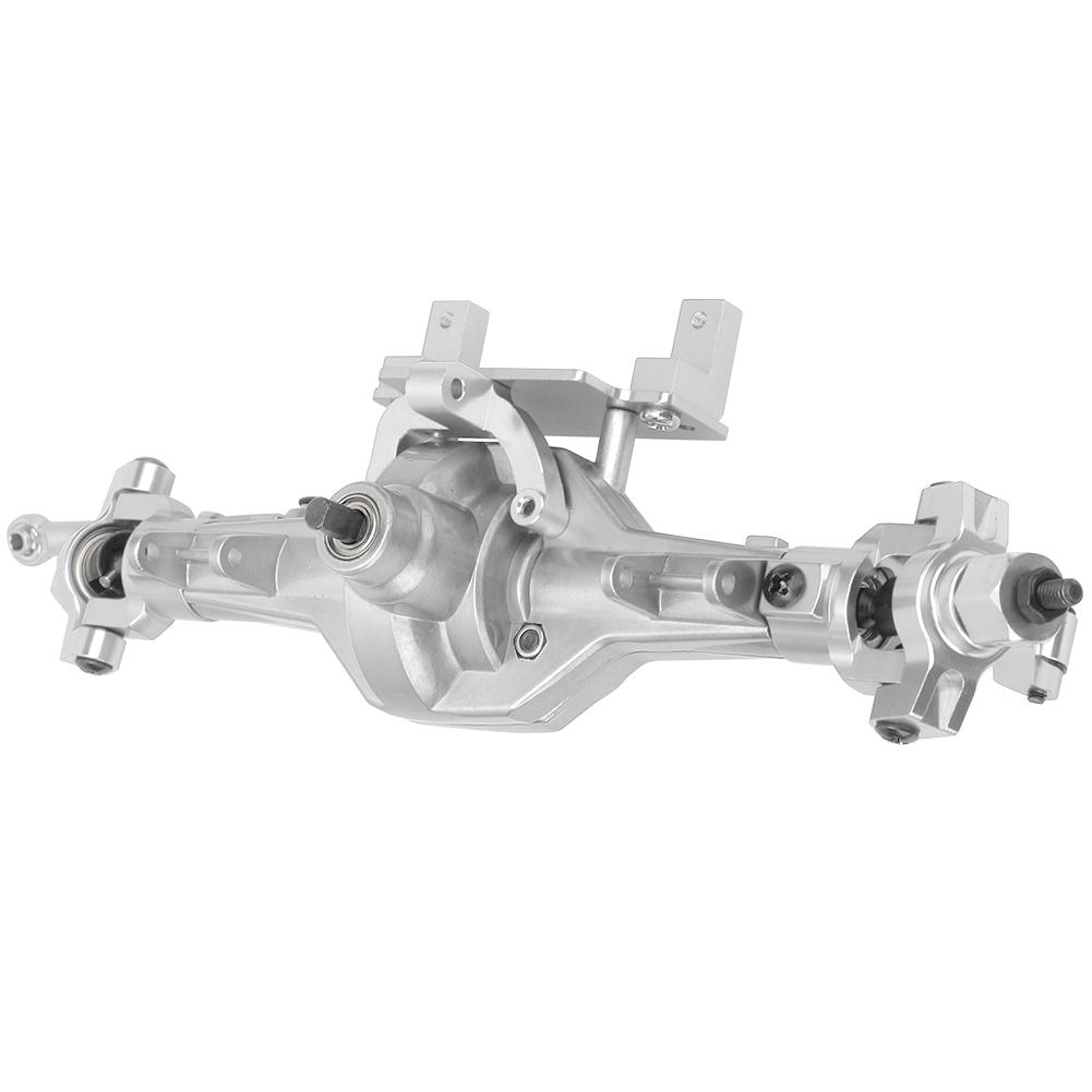 RC Car Metal Front Axle Assembly for HSP 94180 RGT 18000 1 10 Crawler Type Truck Silver