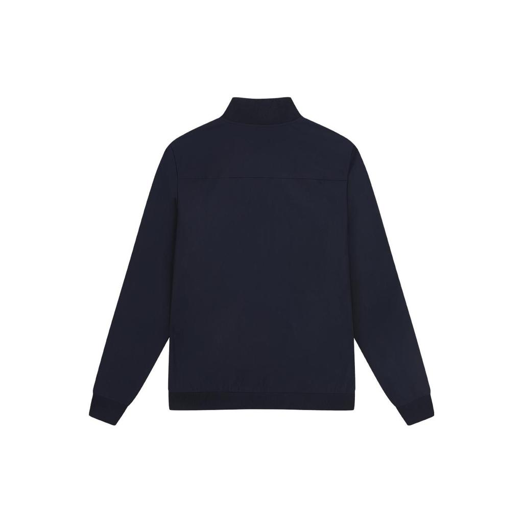 Fila Solid Color Logo Knit Jacket Men Jackets Legendary-Blue F11M331501ANV