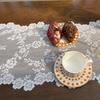 Vintage Lace Table Runner Hollow Flower Pattern Reusable Table Flag for