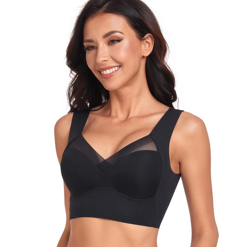 Yoga Sports Vest Underwear Bra Sexy Seamless Thin Beautiful Back Ice Silk Large Size Bra Women's Bra