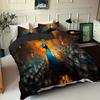 Beautiful peacock pattern 3D Printed Duvet Cover Set Retro Style Soft Double For Adult Queen King Size Bedding Set Pillowcase
