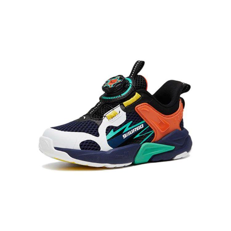 Anta Kids Non-Slip Wear-Resistant Low-Top Running Shoes Kids Sneakers Black Orange 312219961A-6