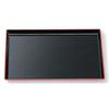 45cm Rectangular Tray In Black or Lacquerware Made In Japan J-kitchens Cloth-Weave (Tray) Red, Non-Slip, (ABS Resin),