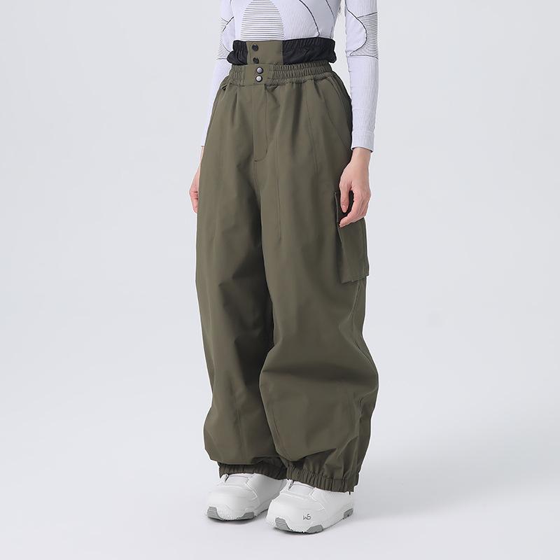Pantaloni da Sci Larghi per Donna e Uomo Traspiranti Vestibilità Larga Pantaloni da Neve Impermeabili Pantaloni da Sci Snowboard Unisex Imbottiti Invernali Outdoor Pantaloni da Snowboard