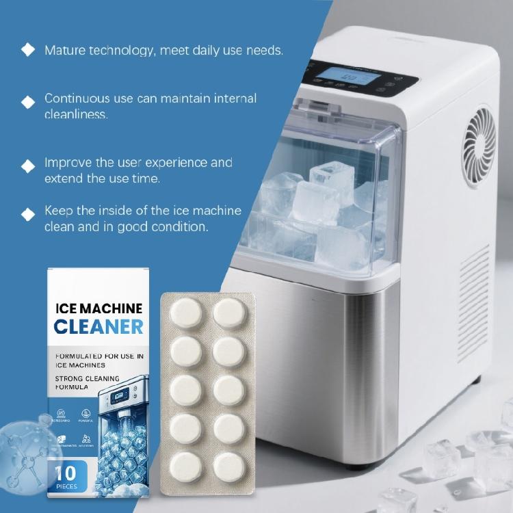 10pcs Ice Machine Descaling Tablets Professional Strength Ice Maker Cleaner For Spotlessly Interior And Clean Ice Making