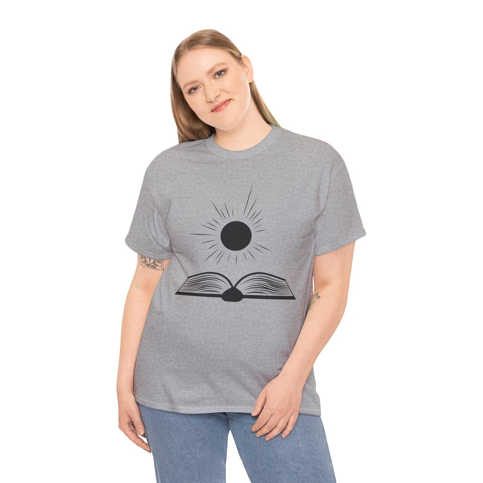 Fantasy Sun Book T-Shirt | Magical Creatures Shirt | Mythical Adventure Shirt 4XL