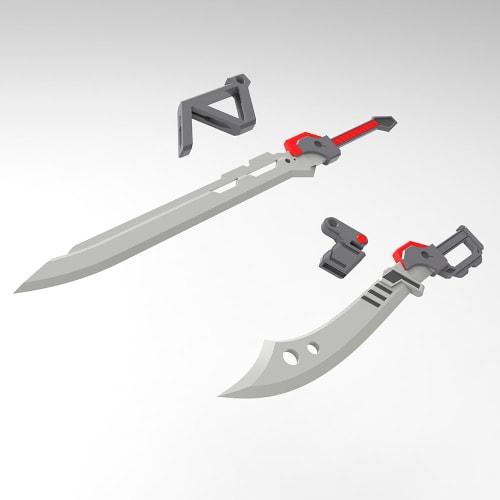Kotobukiya M.S.G Modeling Support Goods Weapon Unit 54 Customize Blade Set 02, Total Length Approximately 163mm, Non-Scale Plastic Model