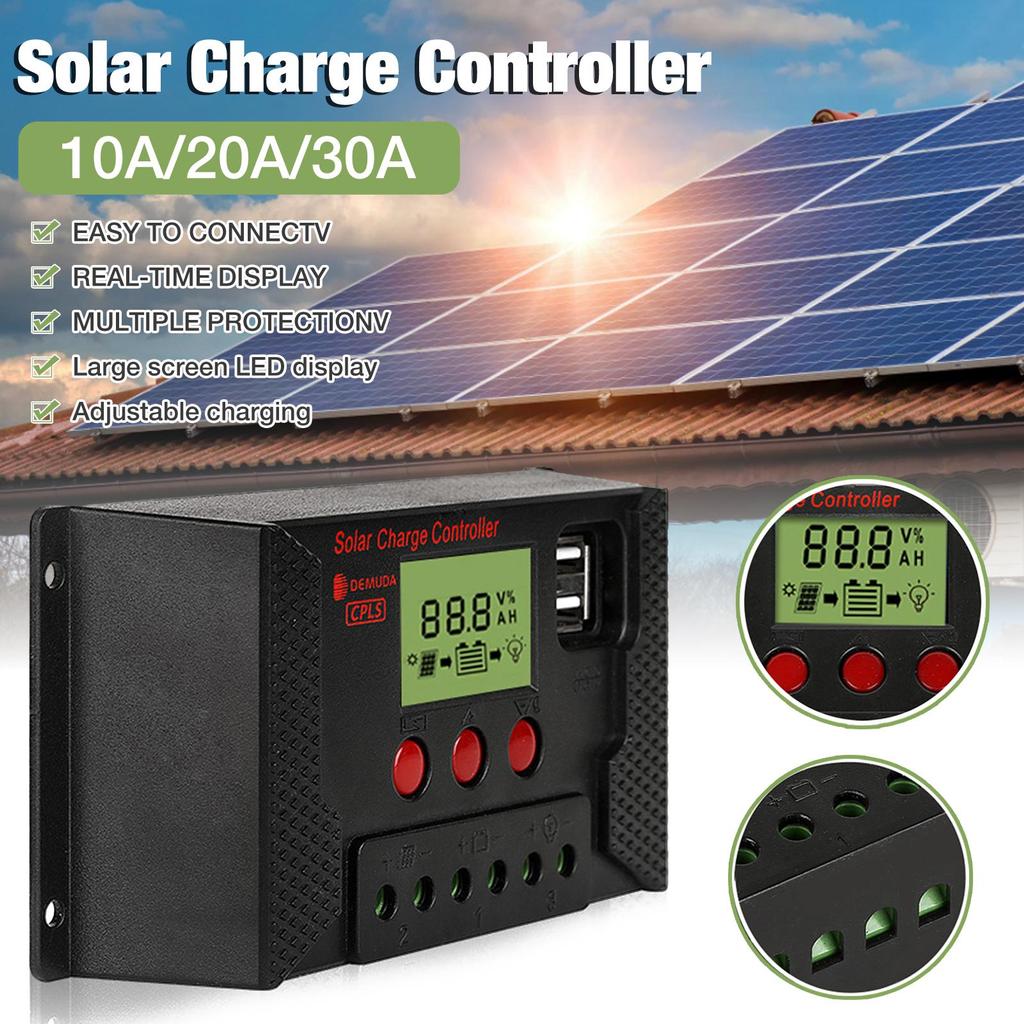 Buy 10A 20A 30A Solar Charge Controller Panel Battery Regulator at ...