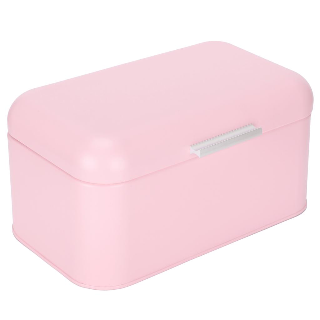 Pink Iron Bread Container Organizer NonToxic Retro Household Kitchen Storage Case