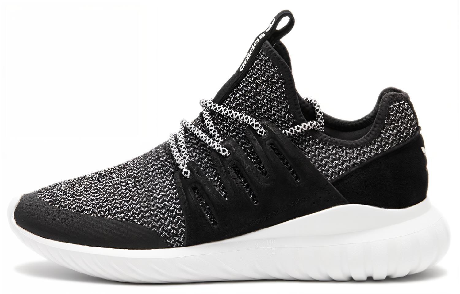 Adidas Tubular Cozy Breathable Running Shoes Black White Unisex  Black White  BA7718 36
