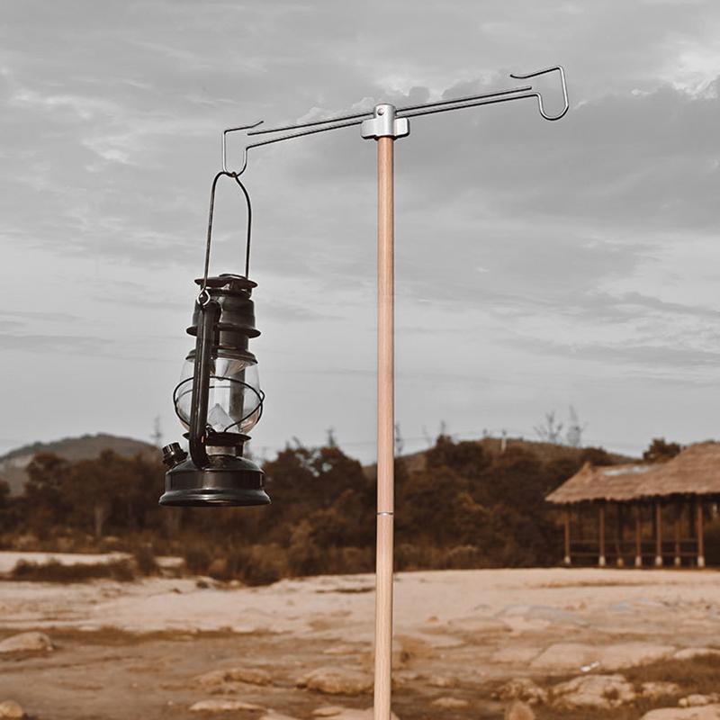 Camping Lantern Stand Detachable Lantern Hangers Portable Light Holder Telescopic Lighting Brackets Lamp Stand