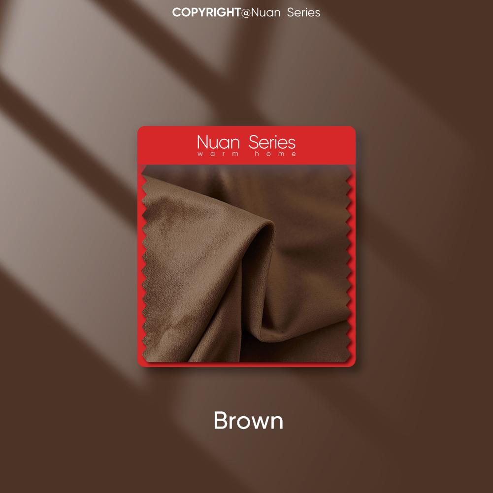 

1 шт. серия Nuan современные 70-80% светонепроницаемые однотонные бархатные мягкие затемняющие шторы для гостиной спальни домашнего декора W100 x L260cm коричневый